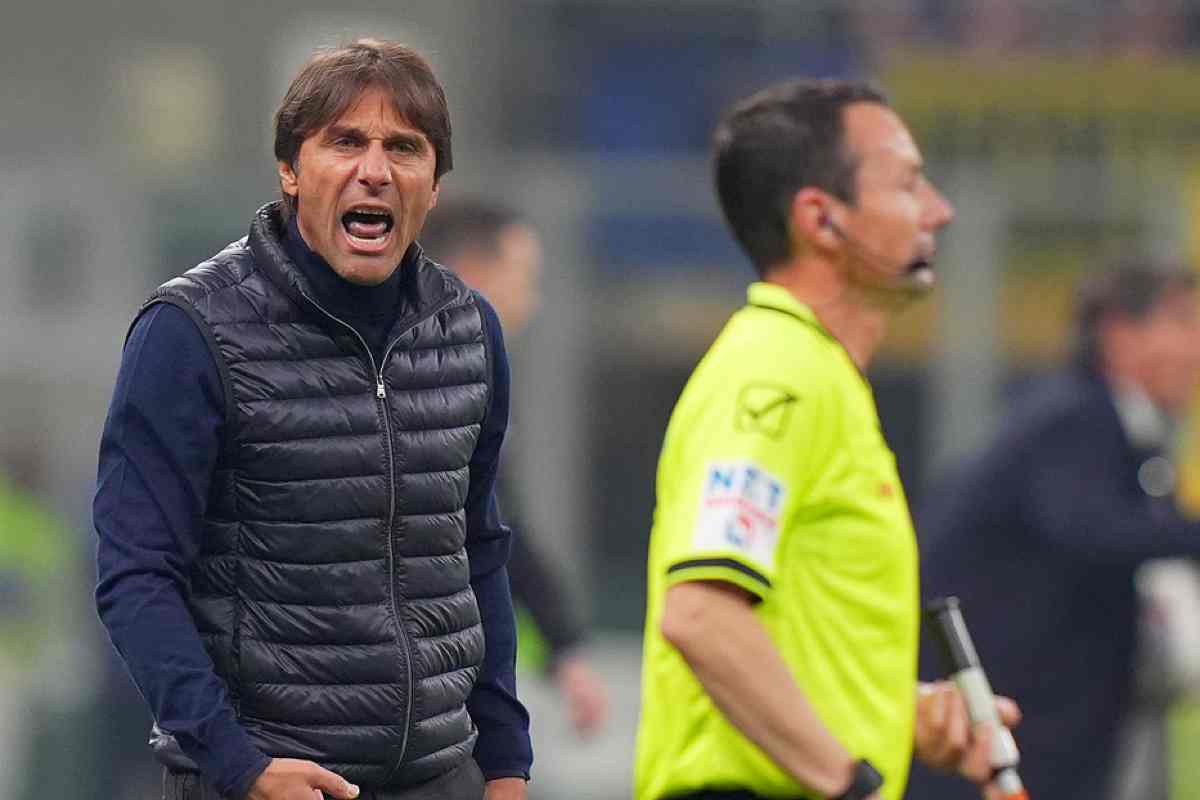 Antonio Conte arrabbiato in Inter-Napoli