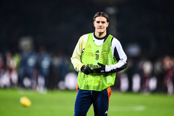 Fagioli prima di una partita della Juve