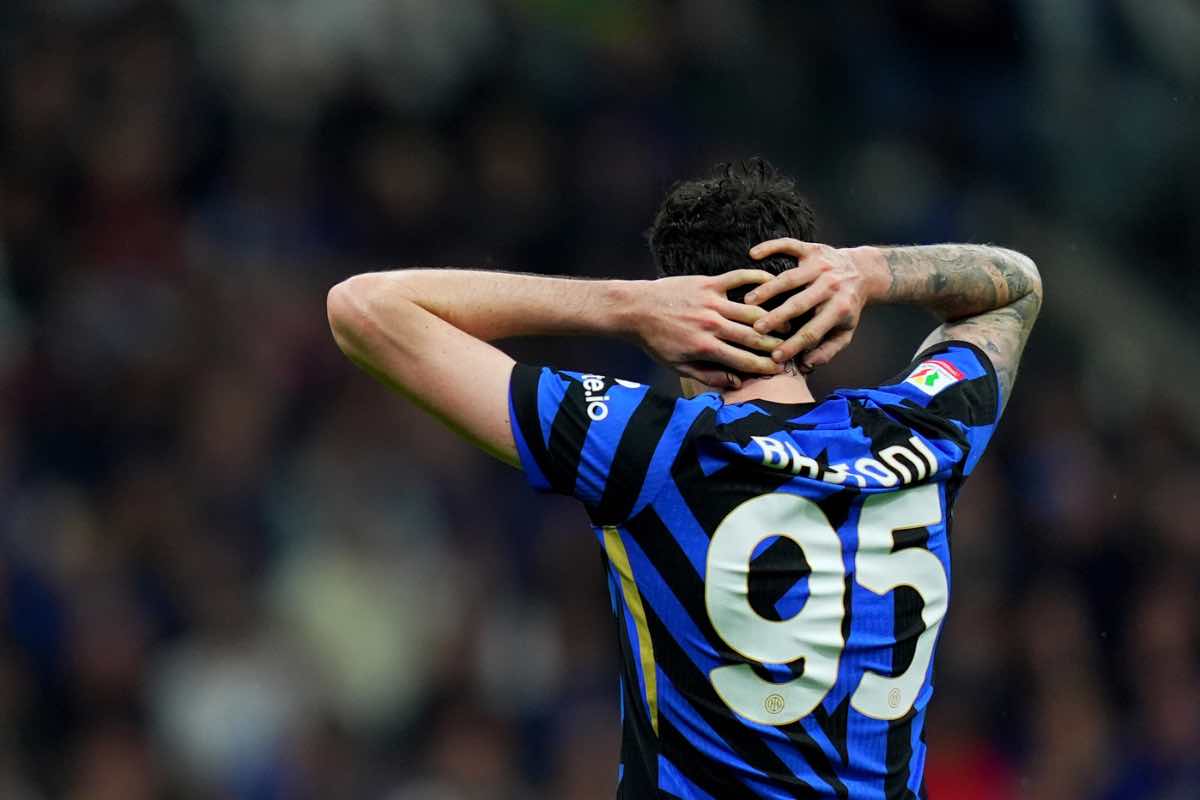 Bastoni durante il derby di coppa Italia