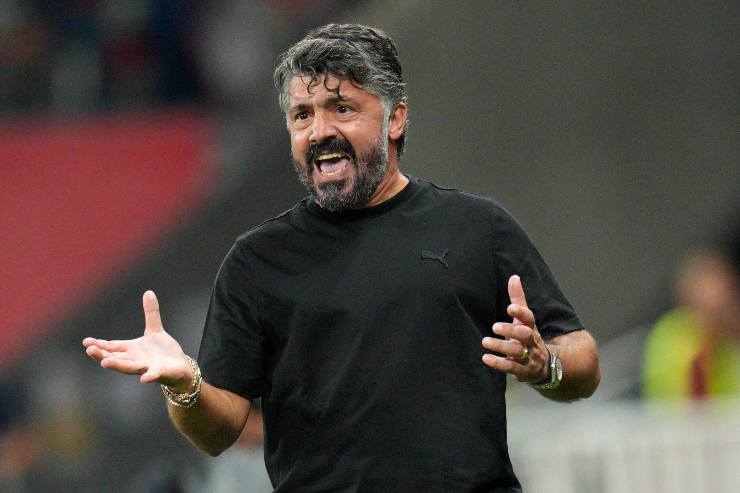 Gattuso arrabbiato in panchina