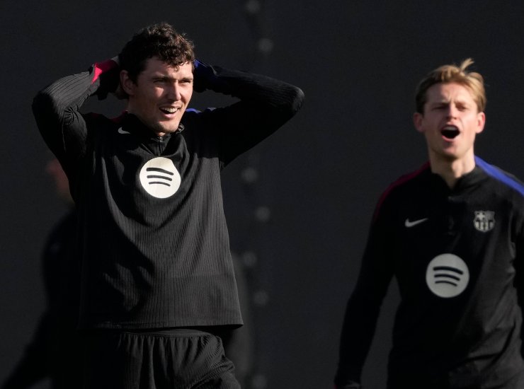 Christensen durante un riscaldamento