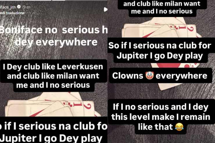 Victor Boniface su Instagram