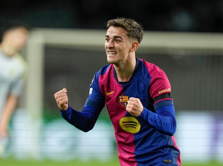 Gavi esulta dopo una rete