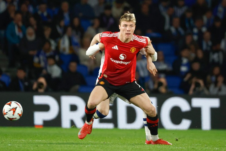 Rasmus Hojlund contro la Real Sociedad