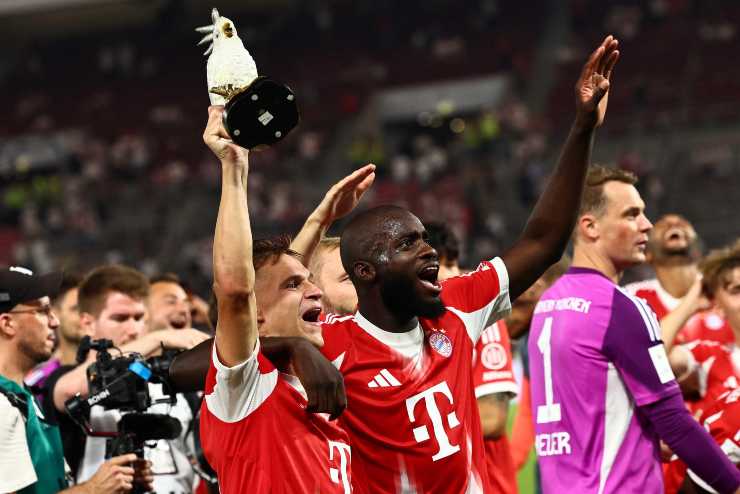 Upamecano festeggiamenti