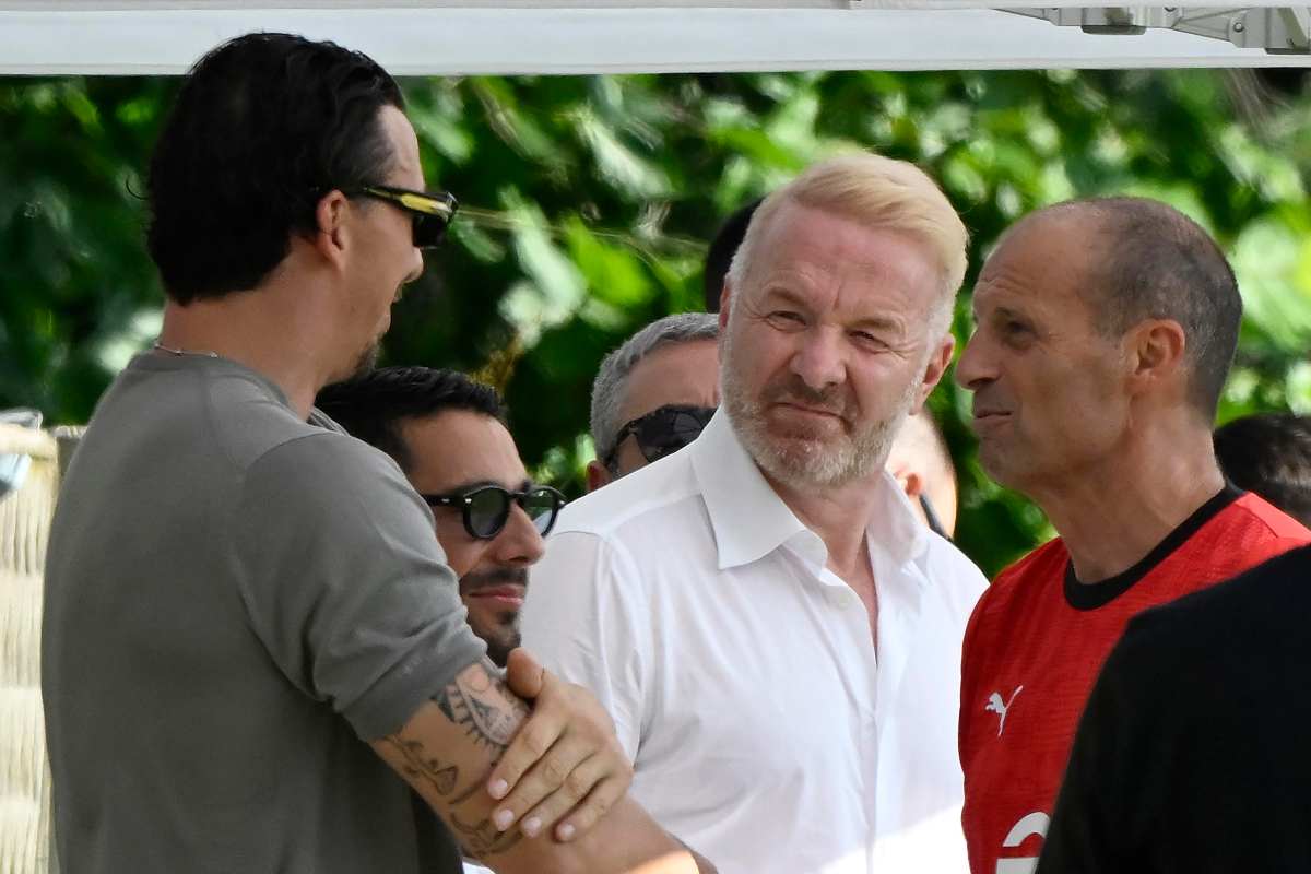 Tare, Allegri, Moncada e Ibrahimovic a colloquio a milanello