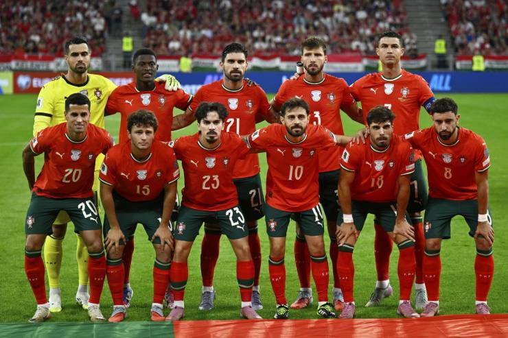 Portogallo, foto di rito pre partita 