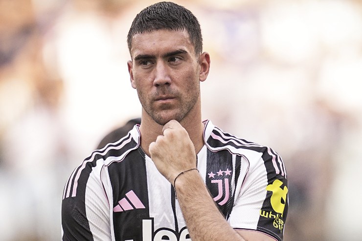 L'attaccante della Juventus Dusan Vlahovic