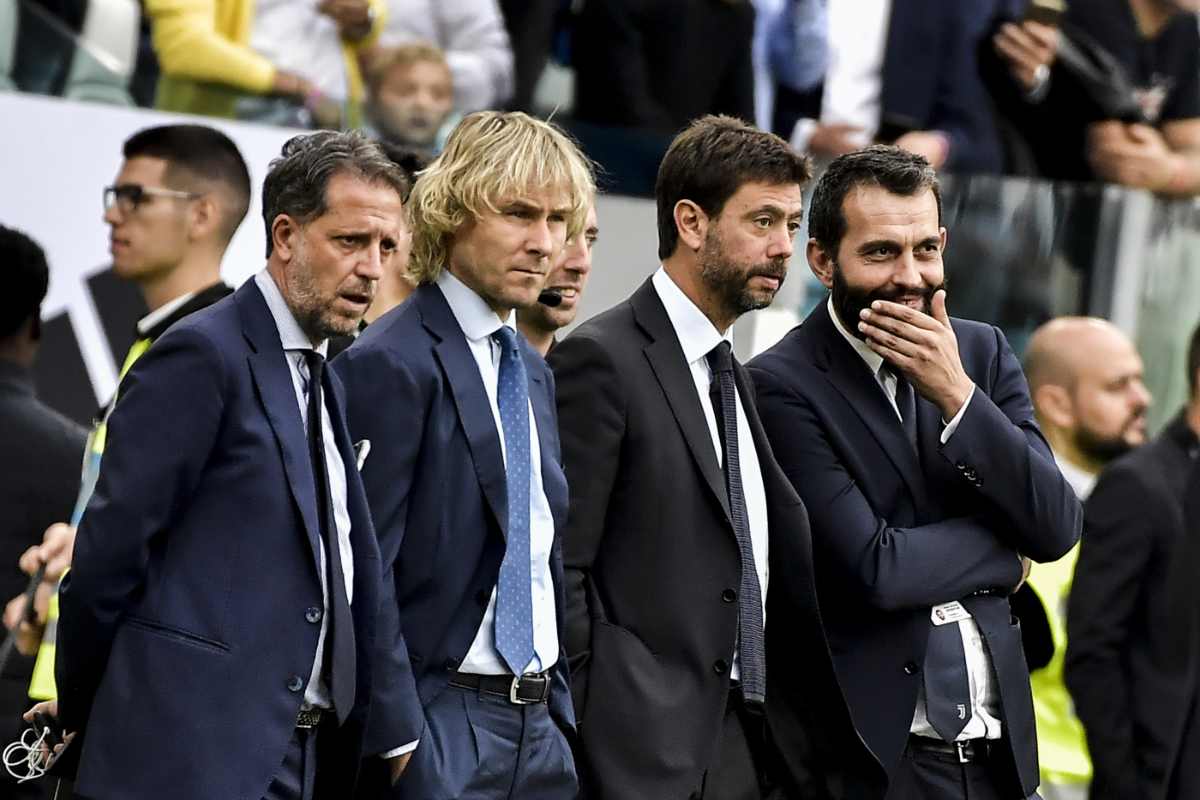 Agnelli, Nedved e Paratici all'Allianz Stadium