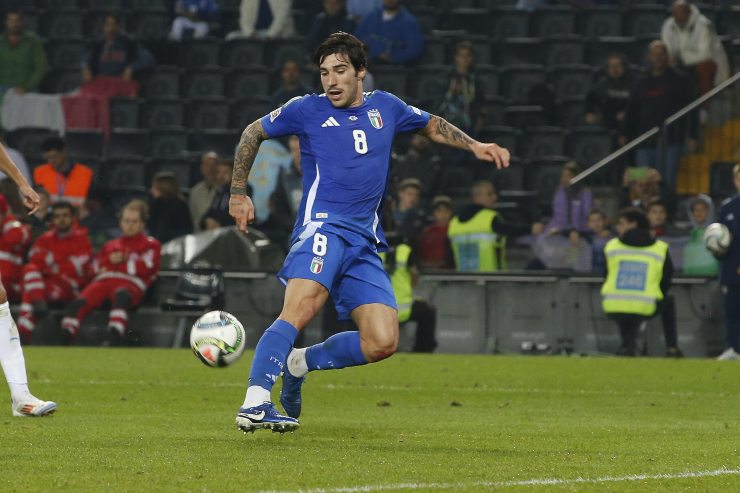 Tonali in azione con l'Italia