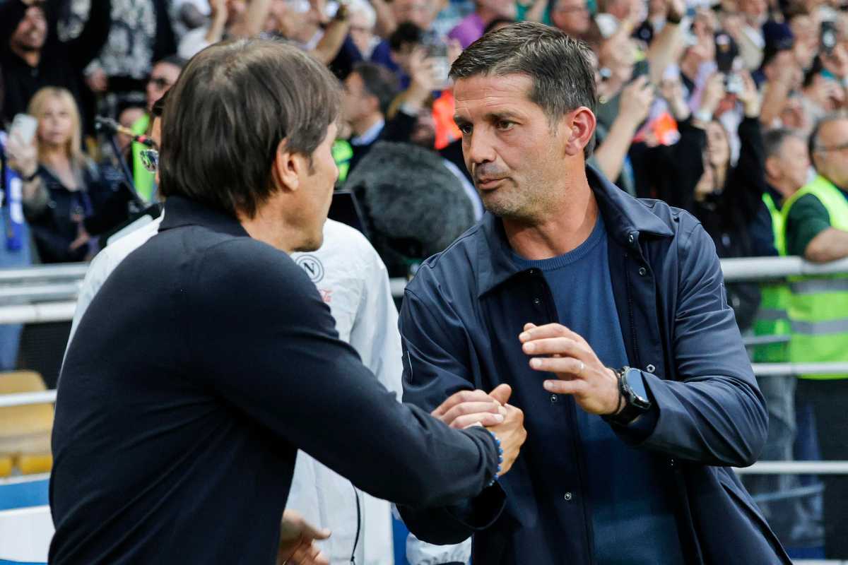 Conte e Chivu prima di Parma-Napoli