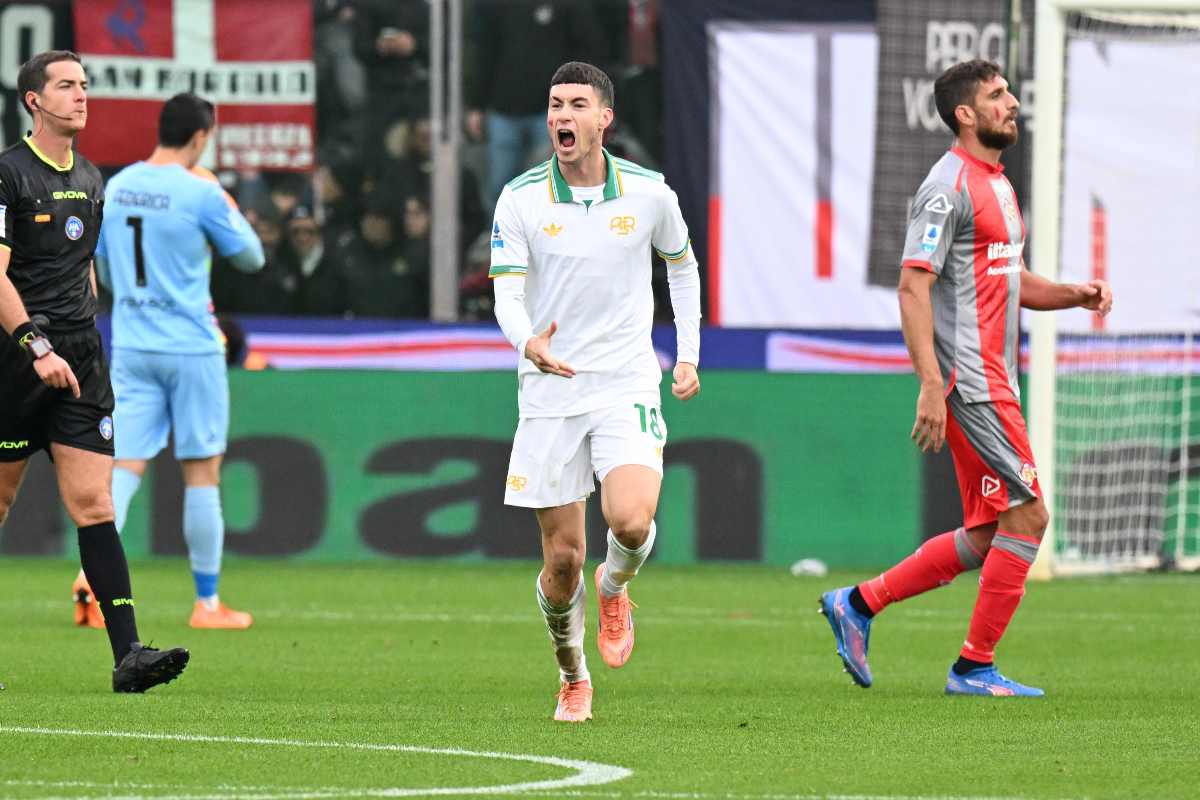 La grinta di Matias Soulé dopo il gol