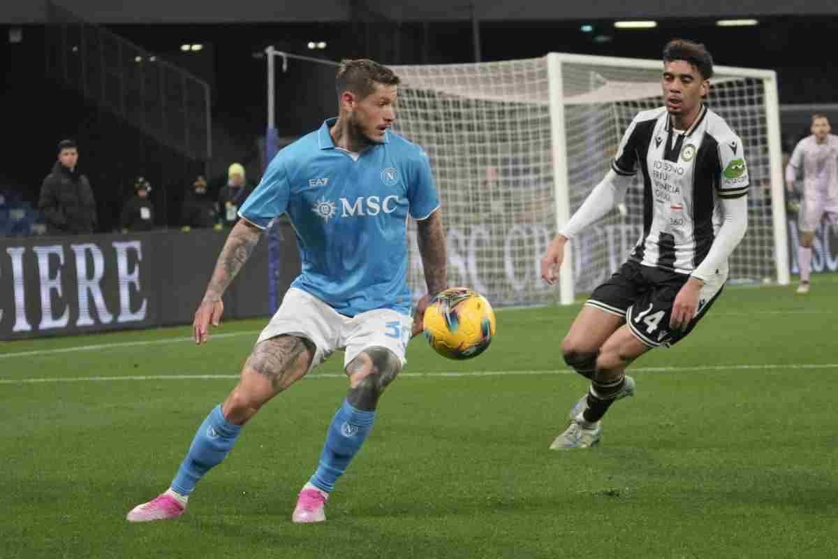 Mazzocchi in azione col Napoli
