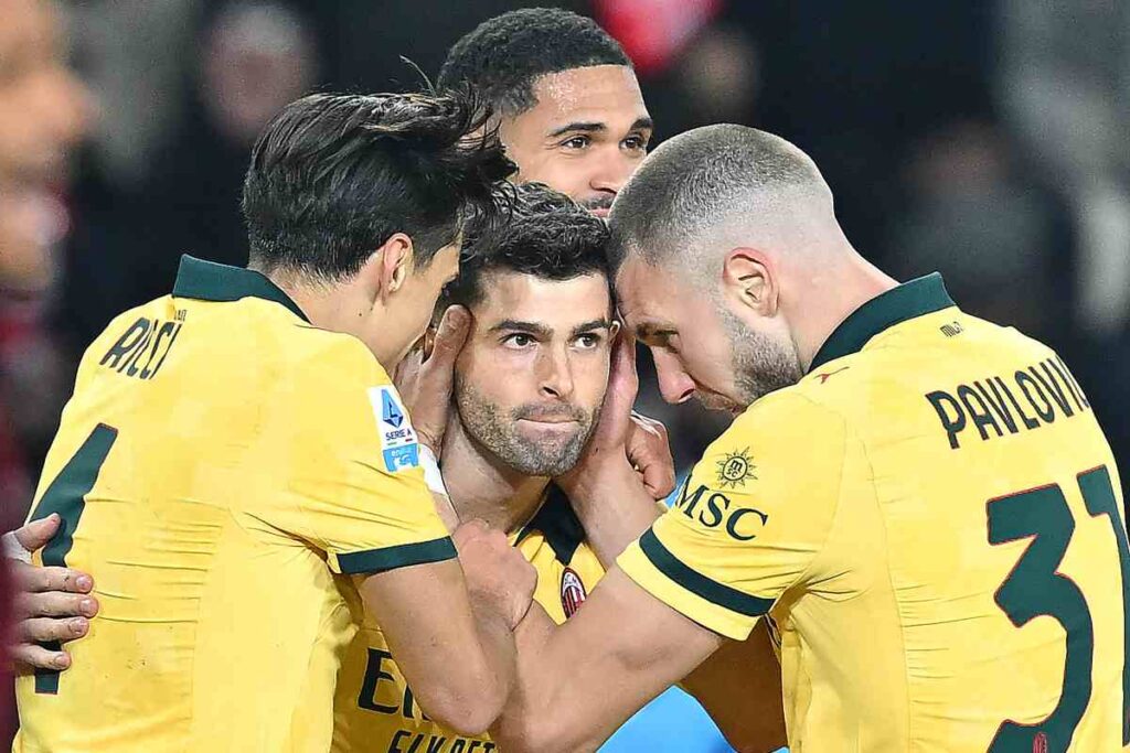 Esultanza dei giocatori del Milan