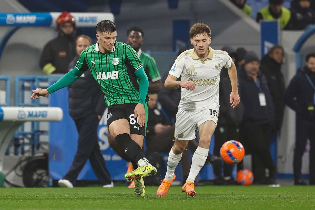 Muharemovic in azione col Sassuolo