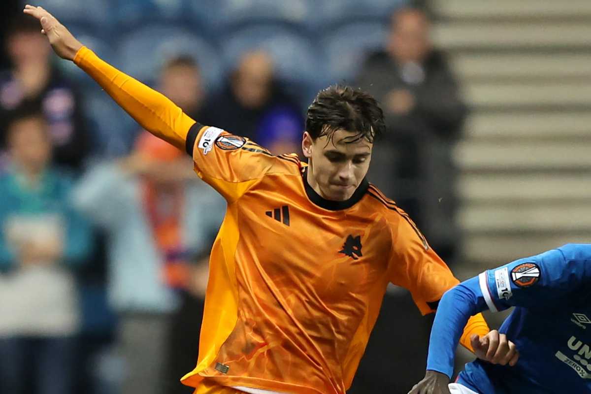 Niccolò Pisilli in azione contro i Rangers