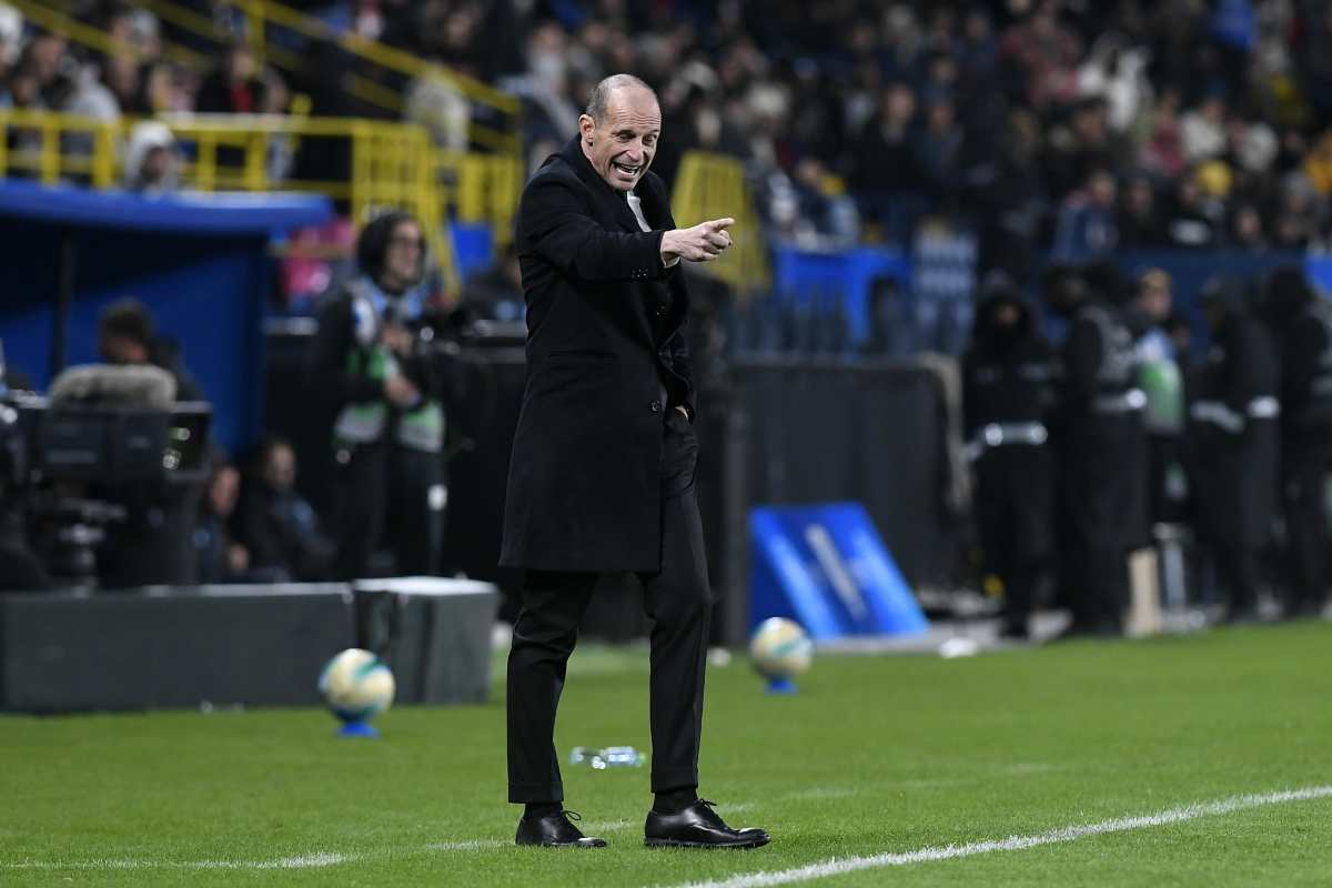 Allegri guida il Milan durante la semifinale di Supercoppa Italiana contro il Napoli