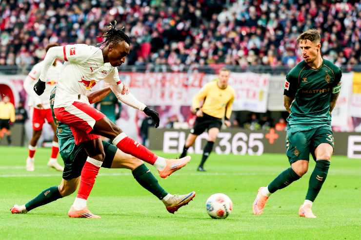 Diomande in azione col Lipsia