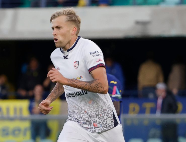 Felici in azione col Cagliari