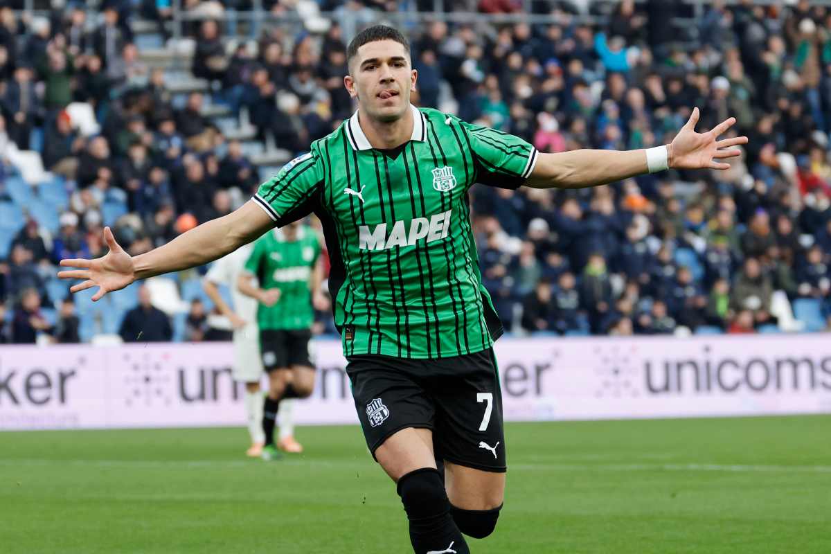 Volpato esulta dopo un gol col Sassuolo