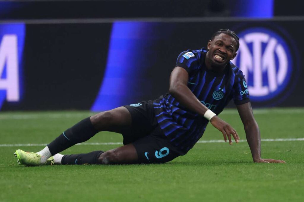 Thuram durante una partita dell'Inter