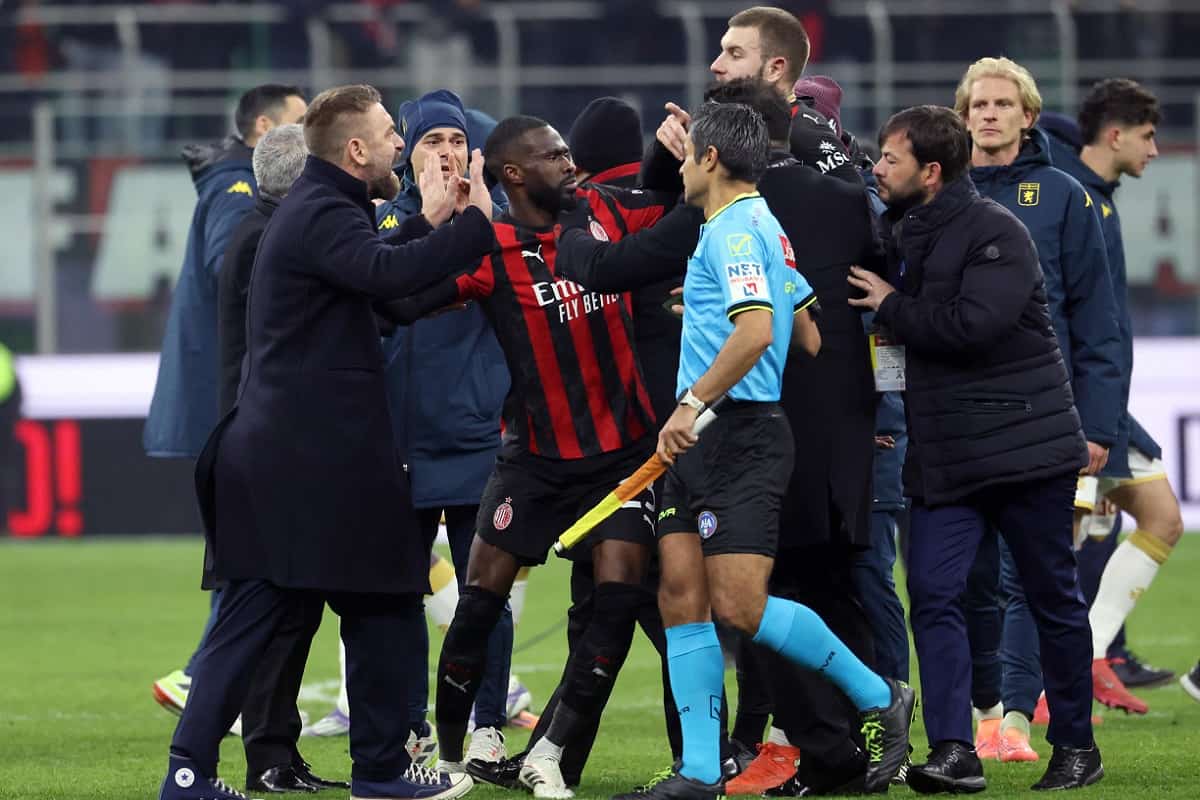 Milan-Genoa, Pavlovic e Tomori ammoniti per comportamento antisportivo