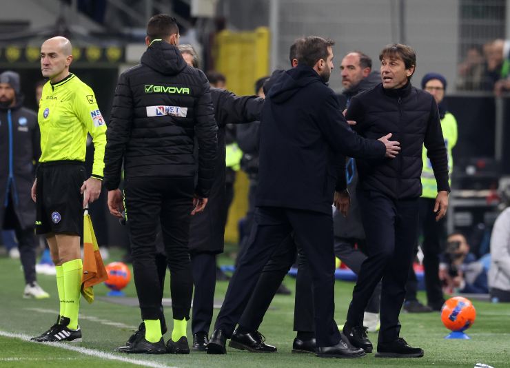 Conte durante Inter-Napoli