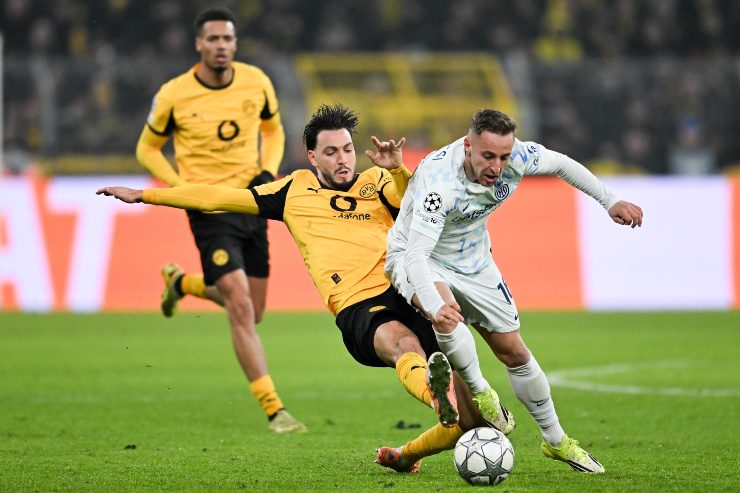 Frattesi in azione durante Borussia Dortmund-Inter