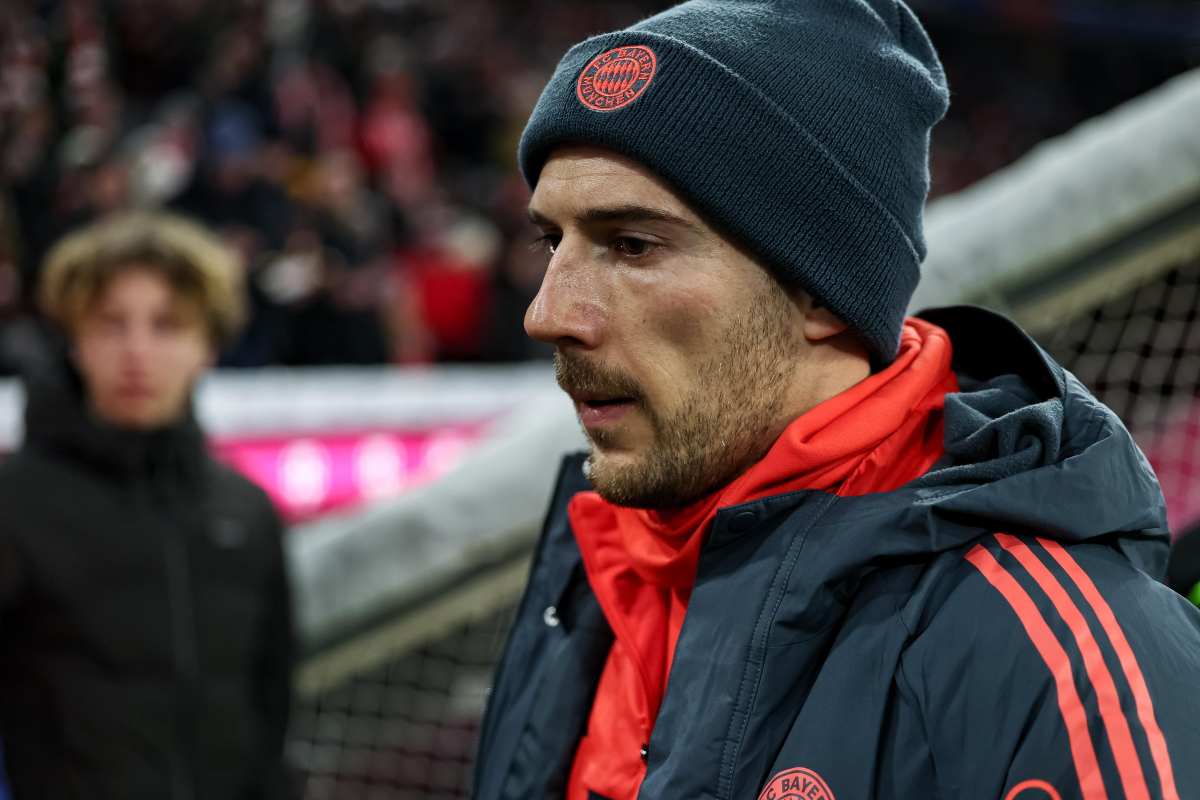 Goretzka prima di una partita del Bayern Monaco