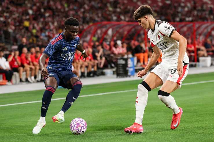 Dutu in azione con il Milan