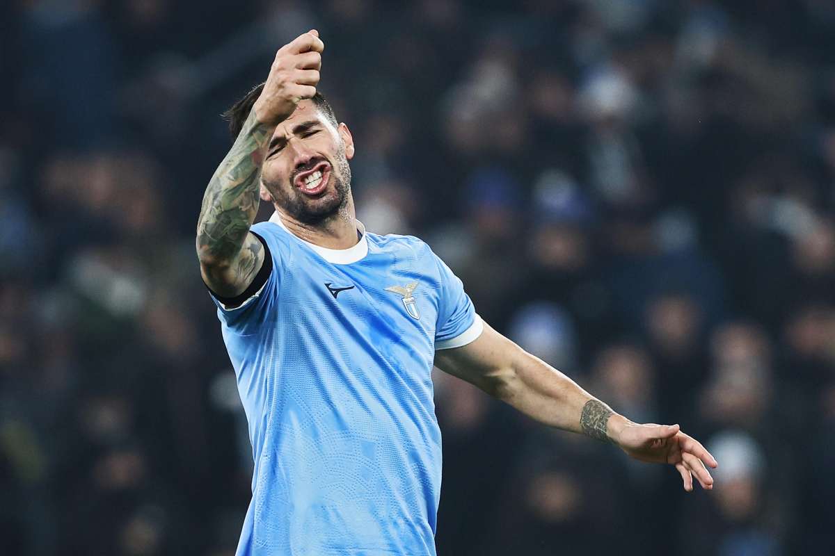 Romagnoli durante una partita con la Lazio