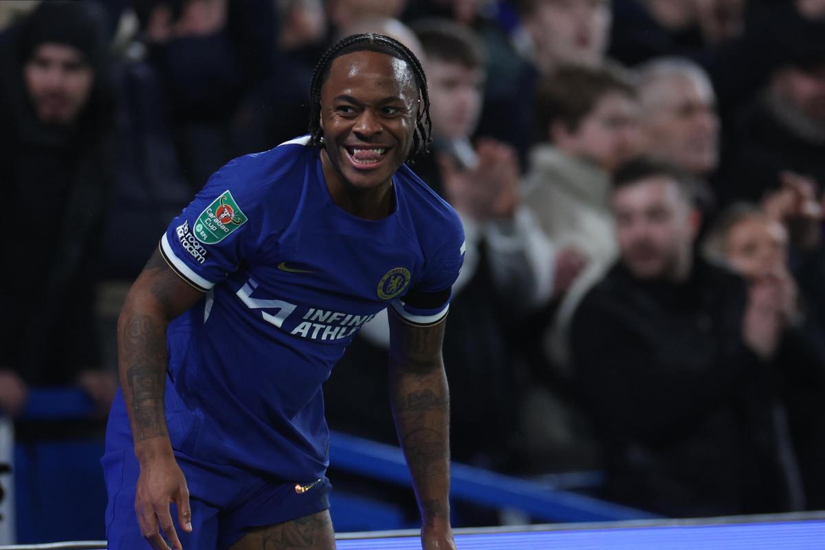 Sterling in azione col Chelsea