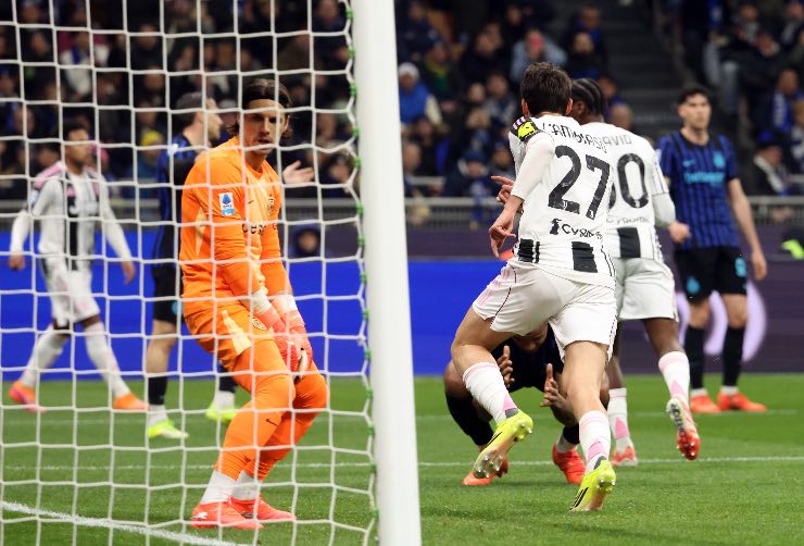 Cambiaso, autore dell'1-1 della Juve
