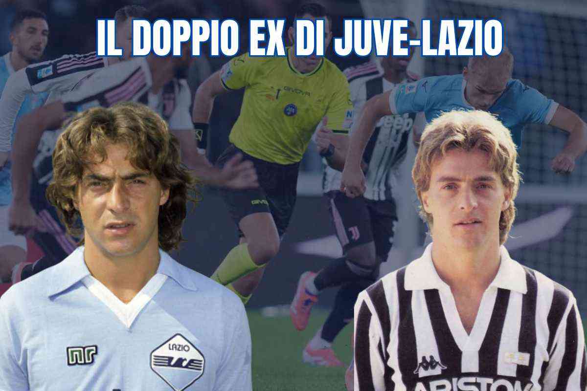 Lionello Manfredonia con le maglie di Lazio e Juve
