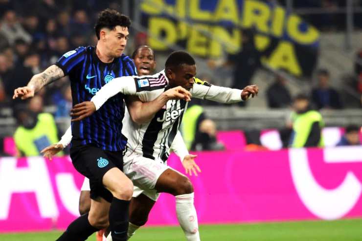 Bastoni contro Kalulu in Inter-Juve
