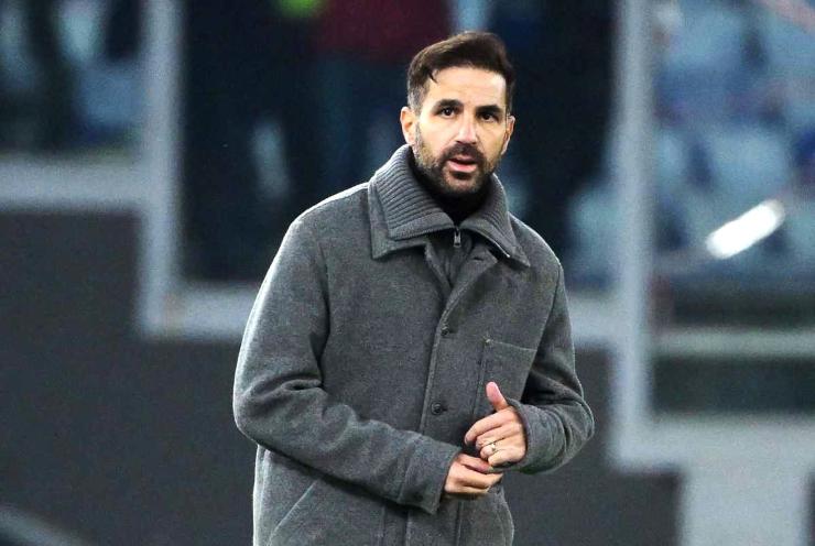 Fabregas durante una partita del Como