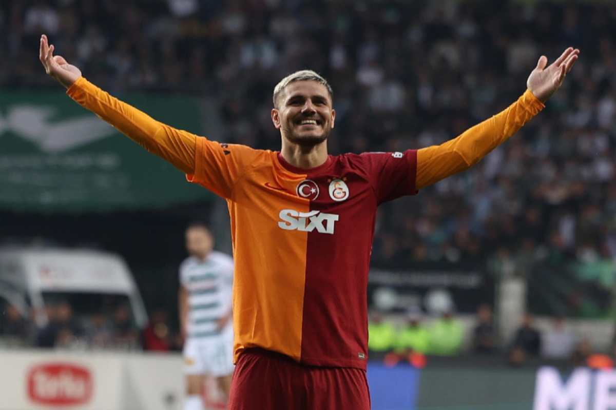Icardi esulta dopo un gol col Galatasaray