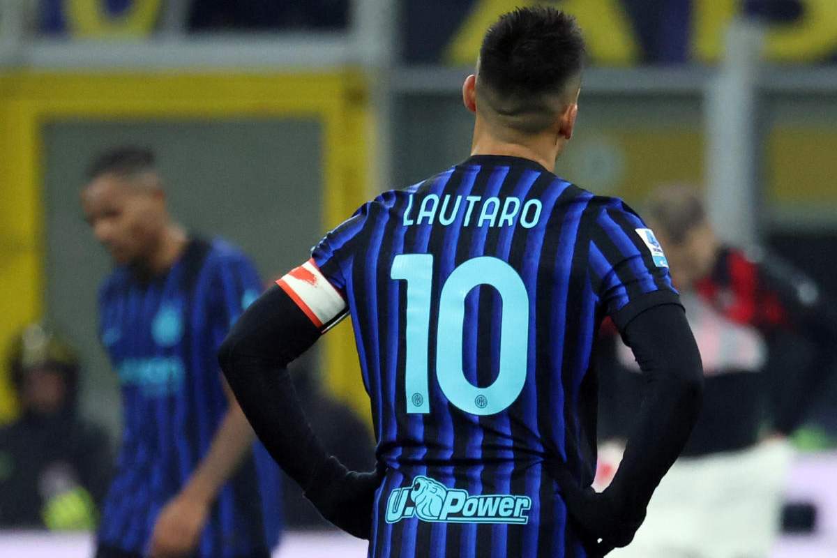 Lautaro durante una partita dell'Inter