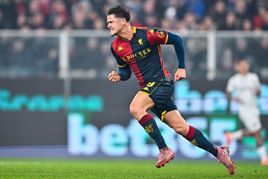 Vitinha esulta dopo il gol col Genoa