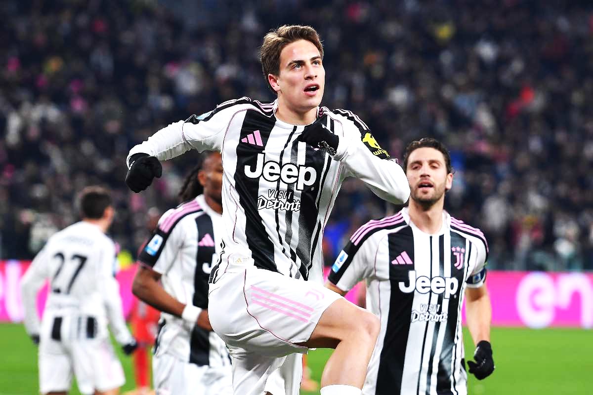 Yildiz esulta dopo un gol con la Juve