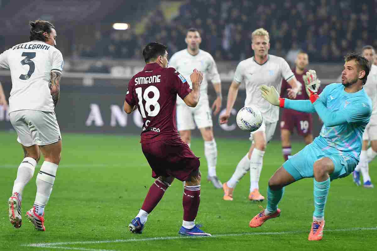 Il gol di Simeone con la Lazio 