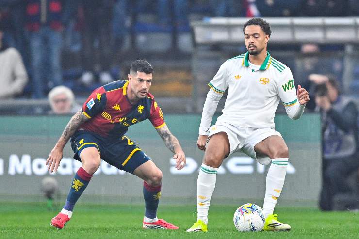 Un momento di Genoa-Roma