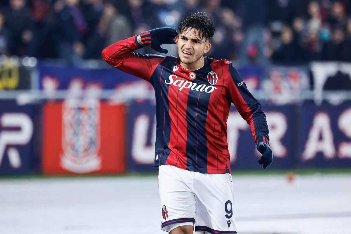 Castro esulta dopo un gol col Bologna