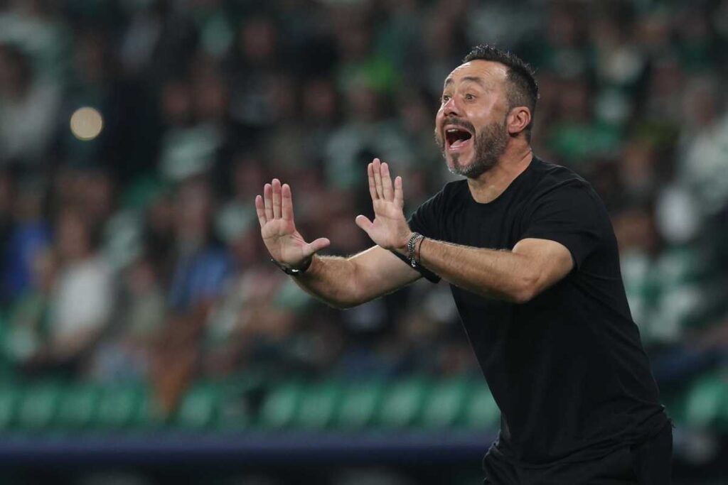 De Zerbi durante una partita del Marsiglia