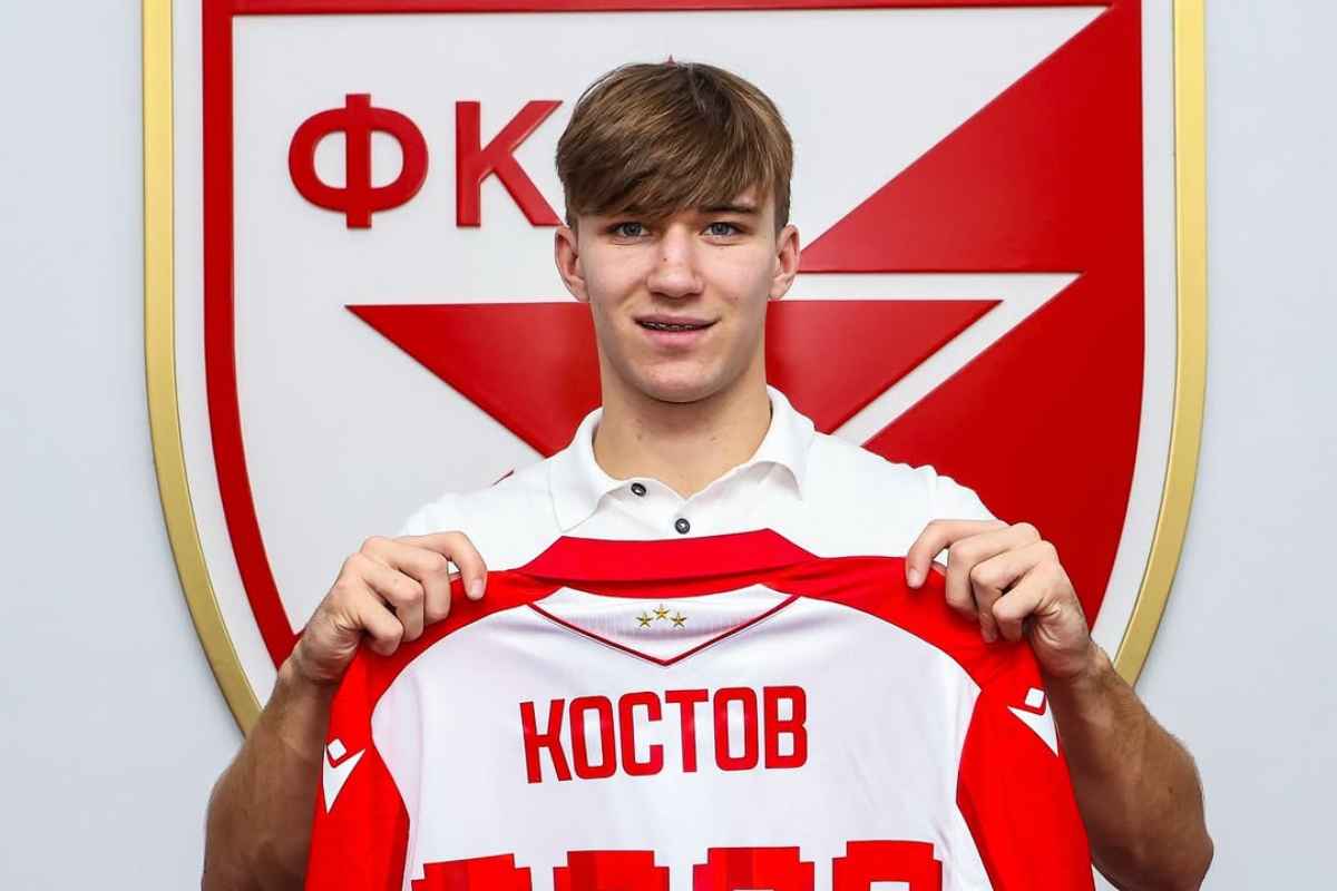 Kostov dopo la firma sul rinnovo con la Stella Rossa