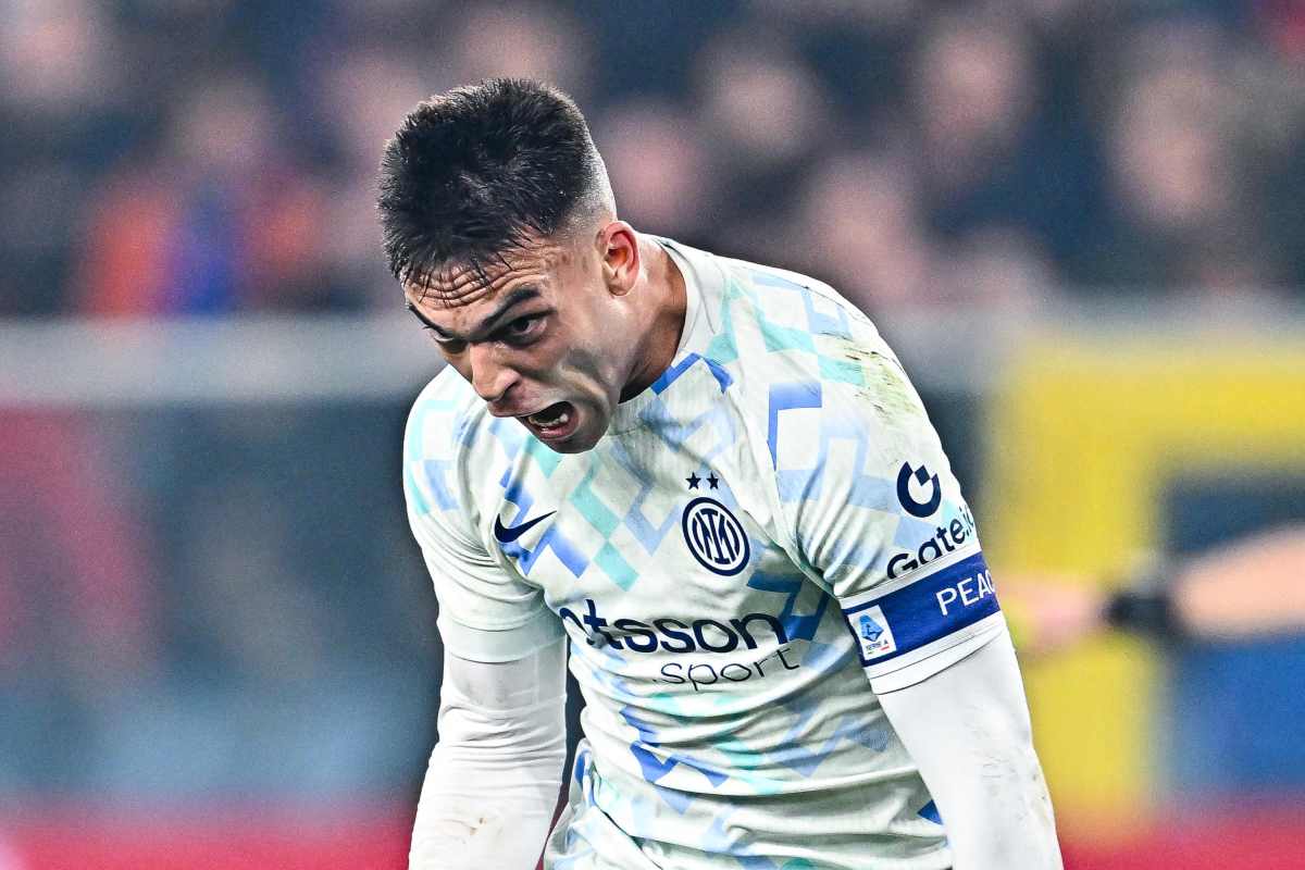 Lautaro esulta dopo un gol con l'Inter