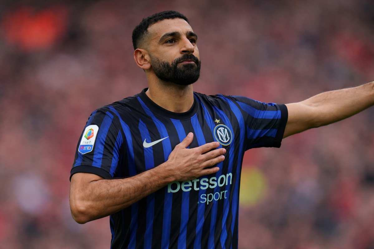 Salah con la maglia dell'Inter: foto AI