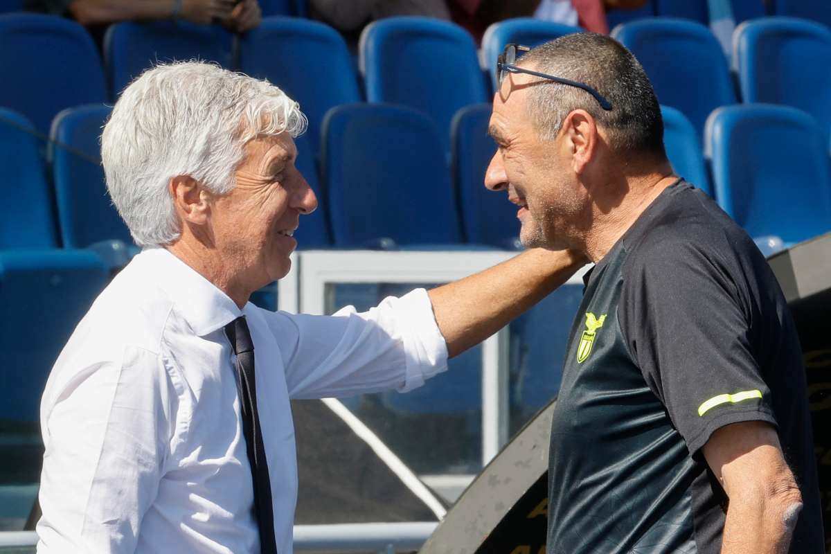 Sarri e Gasperini si salutano prima del derby