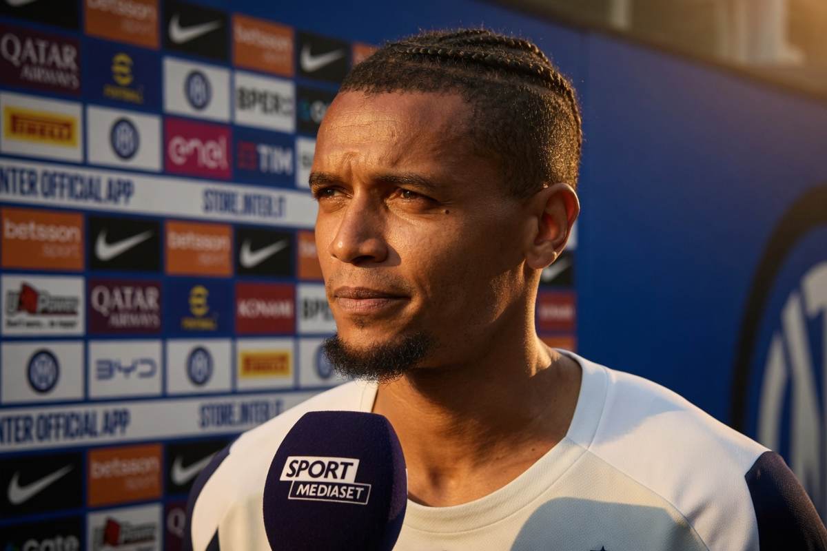 Akanji durante una intervista
