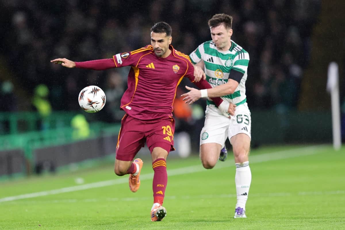 Celik in azione con la Roma